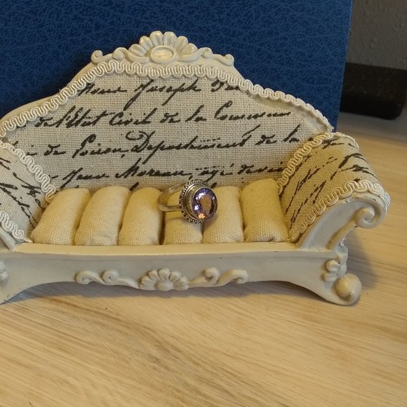 Genuine Amethyst Silver Ring - Picture 3 of 7